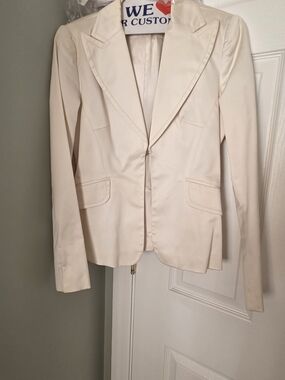 bebe Ivory Tailored Blazer Jacket
